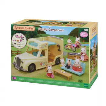 EPOCH Sylvanian Families Campervan Playset – šeimos stovyklavimo nuotykių transporto priemonė