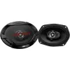 JVC CS-DR6932 6x9 colio 3 krypčių koaksialiniai automobilio garsiakalbiai, 500W maks., 70W RMS, anglies mikos žemųjų dažnių garsiakalbis, PEI aukštųjų dažnių garsiakalbiai, 4 omų