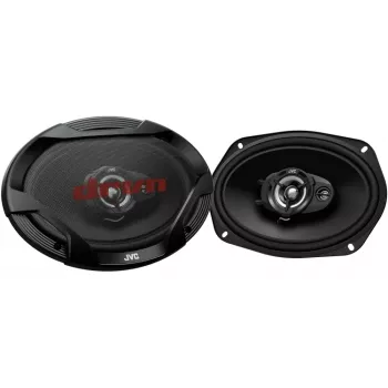 JVC CS-DR6932 6x9 colio 3 krypčių koaksialiniai automobilio garsiakalbiai, 500W maks., 70W RMS, anglies mikos žemųjų dažnių garsiakalbis, PEI aukštųjų dažnių garsiakalbiai, 4 omų