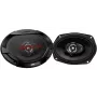 JVC CS-DR6932 6x9 colio 3 krypčių koaksialiniai automobilio garsiakalbiai, 500W maks., 70W RMS, anglies mikos žemųjų dažnių garsiakalbis, PEI aukštųjų dažnių garsiakalbiai, 4 omų