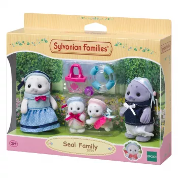 Sylvanian Families Ruonių šeimynėlės figūrėlių rinkinys – Glenn, Amanda ir kūdikėlis Nicola su aksesuarais