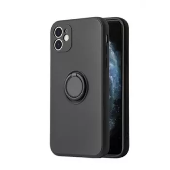 iLike Apple iPhone 13 Pro Max silikoninis dėklas su žiedu juodas