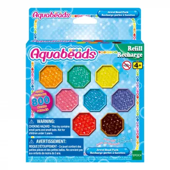 EPOCH Aquabeads blizgučių karoliukų papildymo rinkinys – 800 vnt., 8 spalvų