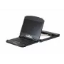 ATEN CL3800NW 18,5 colio dvirailės LCD KVM konsolė - DVI, USB, 1U montavimas į stelažą, Full HD
