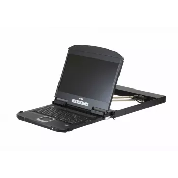 ATEN CL3800NW 18,5 colio dvigubo bėgio LCD KVM konsolė - DVI, USB, 1U