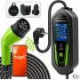 Qoltec nešiojamas elektromobilio įkroviklis Type 2 - Schuko 3,5 kW 16A 5 m kabelis su Wi-Fi ir LCD