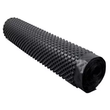 HDPE drenažinė membrana vertikaliam pamatų šiltinimui 1,5 m x 20 m (30 m²) - juoda