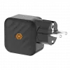 HAMMER RapidCharge 65W GaN sieninis įkroviklis - 2x USB-C PD, 1x USB-A QC, juodas