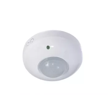 MACLEAN MCE19 lubinis PIR judesio jutiklis – 360° aptikimas, 1200W kaitrinių / 300W LED apkrova, reguliuojamas laikas ir šviesumas, baltas