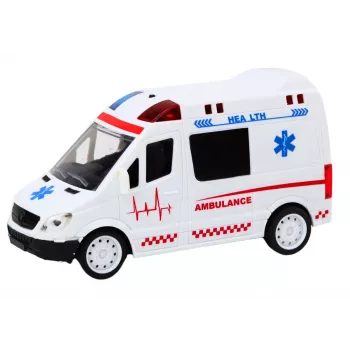 LEAN TOYS 1:16 RC Ambulans su šviesomis ir garsais - Baltas