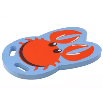 LEAN TOYS Crab Blue Foam vaikiška plaukimo lenta - EVA kickboard, plūdrumo pagalba, EN71