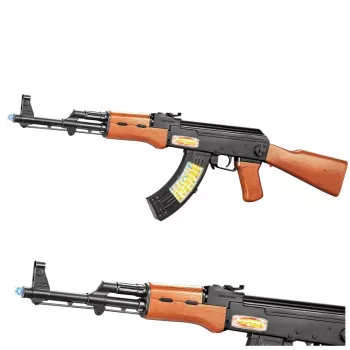 LEAN TOYS AK-47 žaislinis šautuvas su šviesomis ir garsais, 68,5 cm