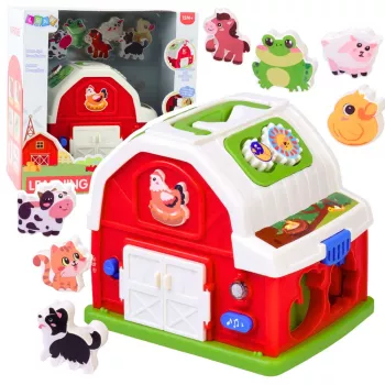 LEAN TOYS interaktyvus ūkis su muzika, gyvūnais, šviesomis ir garsais