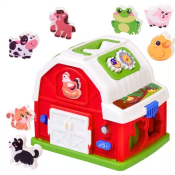 LEAN TOYS interaktyvus ūkis su muzika, gyvūnais, šviesomis ir garsais