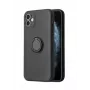 iLike Apple iPhone 13 Pro silikoninis dėklas su žiedu, juodas