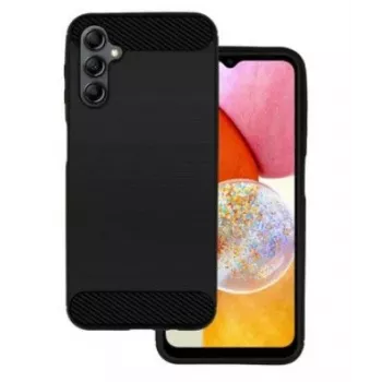 iLike Samsung Galaxy A14 5G dėklas Carbon Black - TPU galinis dangtelis su anglies pluošto tekstūra