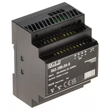 GLP DL2-100-24-U 100W 24V DIN bėgio maitinimo šaltinis