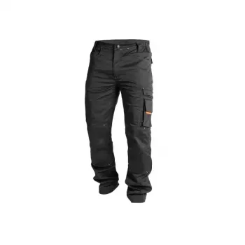 ACTIFLEXTROUSERS 58 – 4 krypčių tamprios darbo kelnės su CORDURA® sutvirtinimais, KneeGuard™ sistema, juodos, 58 dydis