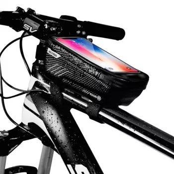 WILDMAN Bike Holder Case M E2 1L juodas - vairuotės telefono dėklas, atsparus purslams, su liečiamu ekranu, 1L talpa