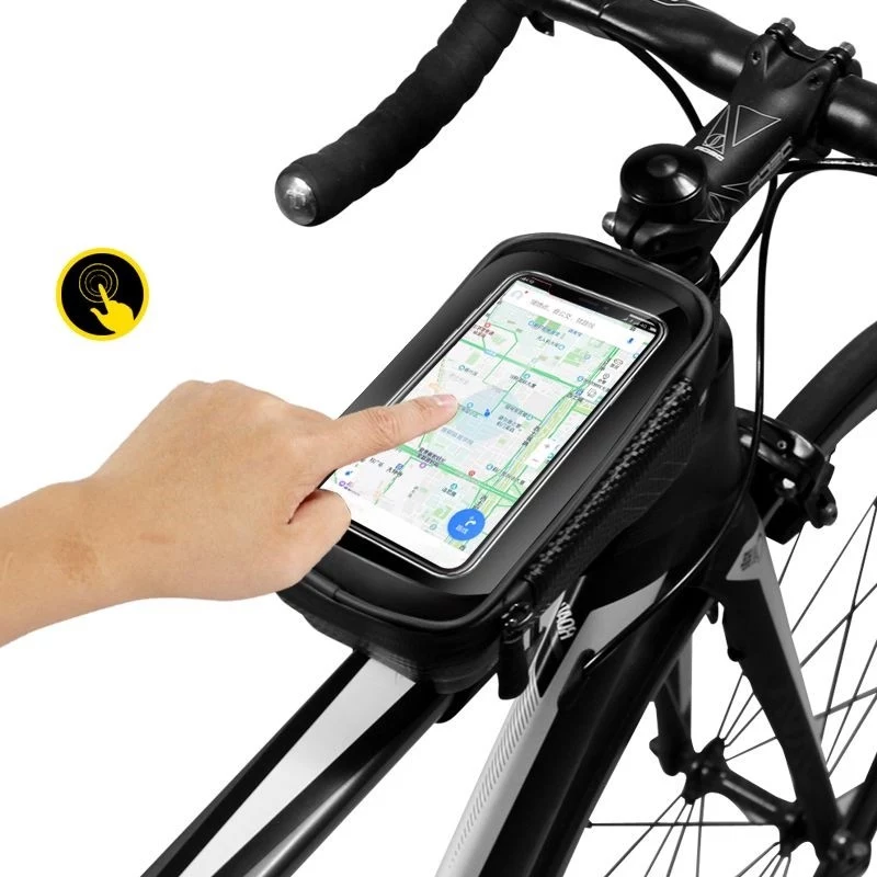 WILDMAN Bike Holder Case M E2 1L juodas - vairuotės telefono dėklas, atsparus purslams, su liečiamu ekranu, 1L talpa