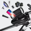 WILDMAN Bike Holder Case M E2 1L juodas - vairuotės telefono dėklas, atsparus purslams, su liečiamu ekranu, 1L talpa