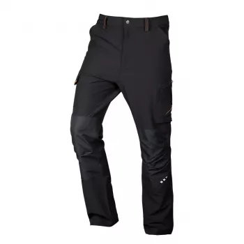 NEO TOOLS Mix&Match 4 krypčių tamprios darbo kelnės, juodos-oranžinės, XL