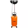 NEO TOOLS 10-810 Mobilus alyvos surinktuvas, gravitacinis, 70 L bakas, pneumatinis ištuštinimas, 420 mm nutekėjimo padėklas, reguliuojamas aukštis 1000-1600 mm