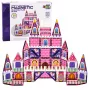 LEAN TOYS Magnetiniai konstruktoriaus blokeliai Princess Castle Pink 58 vnt.