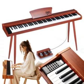 V-TONE BL-130 skaitmeninis pianinas su spinetu, rudas, 88 klavišų, graduoto plaktuko veikimas