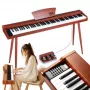 V-TONE BL-130 skaitmeninis pianinas su spinetu, rudas, 88 klavišų, graduoto plaktuko veikimas