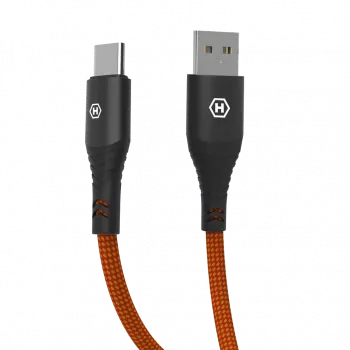 HAMMER USB-A į USB-C laidas 1,2 m juodas 480Mbps įkrovimui ir duomenims
