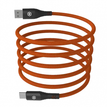 HAMMER USB-A į USB-C laidas 1,2 m juodas 480Mbps įkrovimui ir duomenims