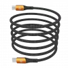 HAMMER USB-C į USB-C laidas 1,2 m 60W PD greitas įkrovimas ir duomenų sinchronizavimas, juodas