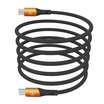 HAMMER USB-C į USB-C laidas 1,2 m 60W PD greitas įkrovimas ir duomenų sinchronizavimas, juodas