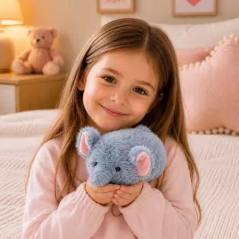 LEAN TOYS Plush Elephant Mascot Minkštas žaislas Mažas pilkas 18 cm