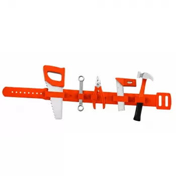 LEAN TOYS DIY įrankių kuprinė su baterijomis varomu atsuktuvu ir diržu