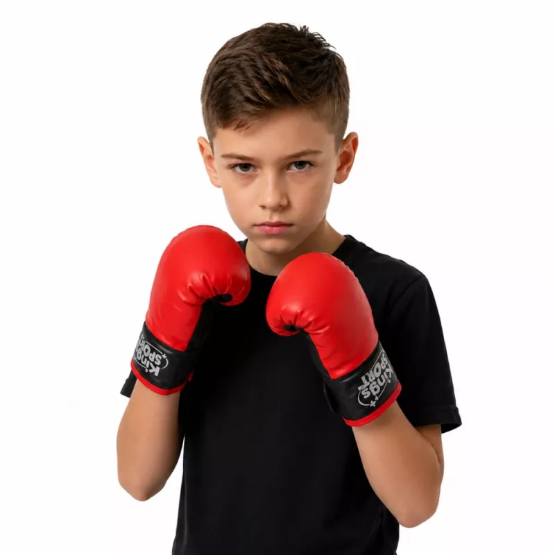 LEAN TOYS vaikų Muay Thai bokso maišo rinkinys su pirštinėmis 40x14 cm S