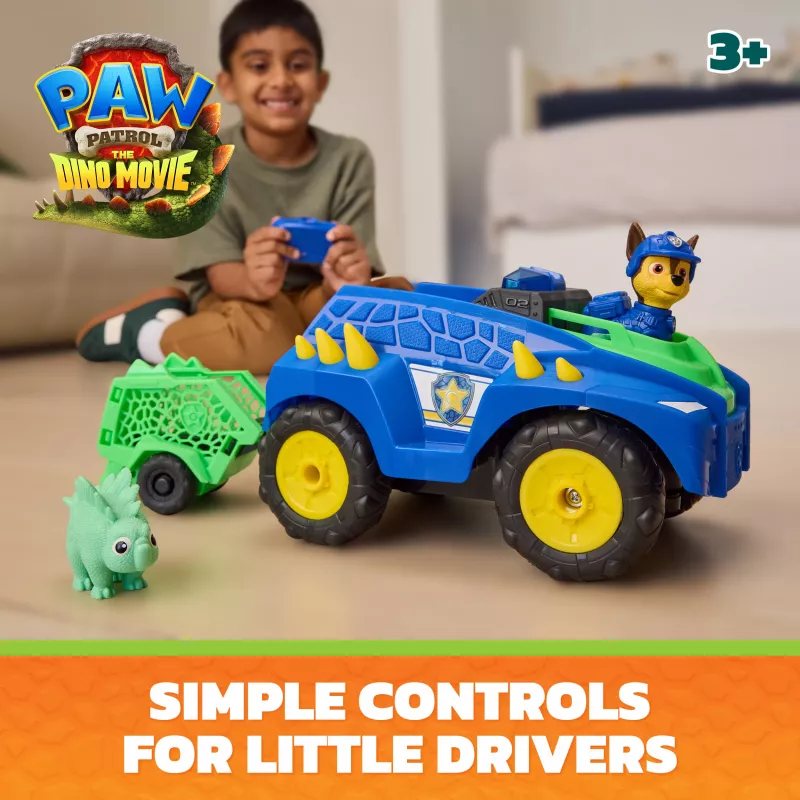 Paw Patrol: Dino filmas - Chase RC Dino gelbėjimo automobilis, Spin Master