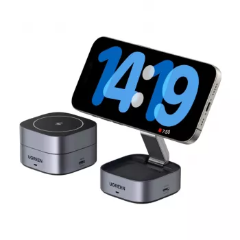 UGREEN W256 20W USB-C sieninis įkroviklis su 1 m USB-C į USB-C kabeliu - juodas