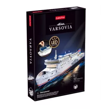 CubicFun 3D dėlionė - MS Prom Varsovia laivo modelis, 150 dalių, 44 cm surinkto ilgio, vidutinio sudėtingumo, nuo 8 metų