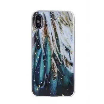 iLike Samsung Gold Glam Feathers dėklas Galaxy A13 5G / A04S