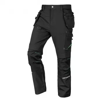 NEO TOOLS Mix&Match 4 krypčių tamprios darbo kelnės su Cordura sutvirtinimais ir holster kišenėmis, juodos, XXXL dydžio