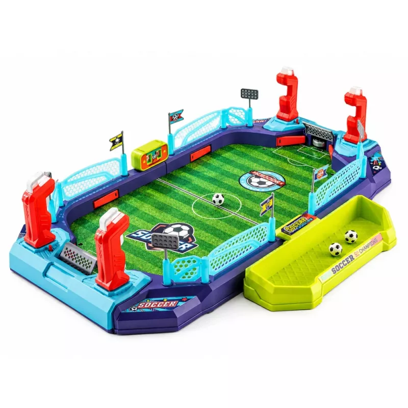LEAN TOYS 2 in 1 stalo futbolo ir ledo ritulio žaidimas 2 žaidėjams