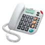MAXCOM KXT480 stalinis telefonas su laidu - Skambučių identifikavimas, garsiakalbis, juodos spalvos