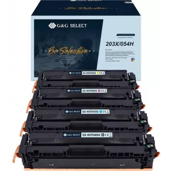 G&G suderinamų kasečių rinkinys 4 vnt. HP 203X serijai, juoda, žydra, rausvai raudona, geltona, didelės išeigos, GS-H203X-4P