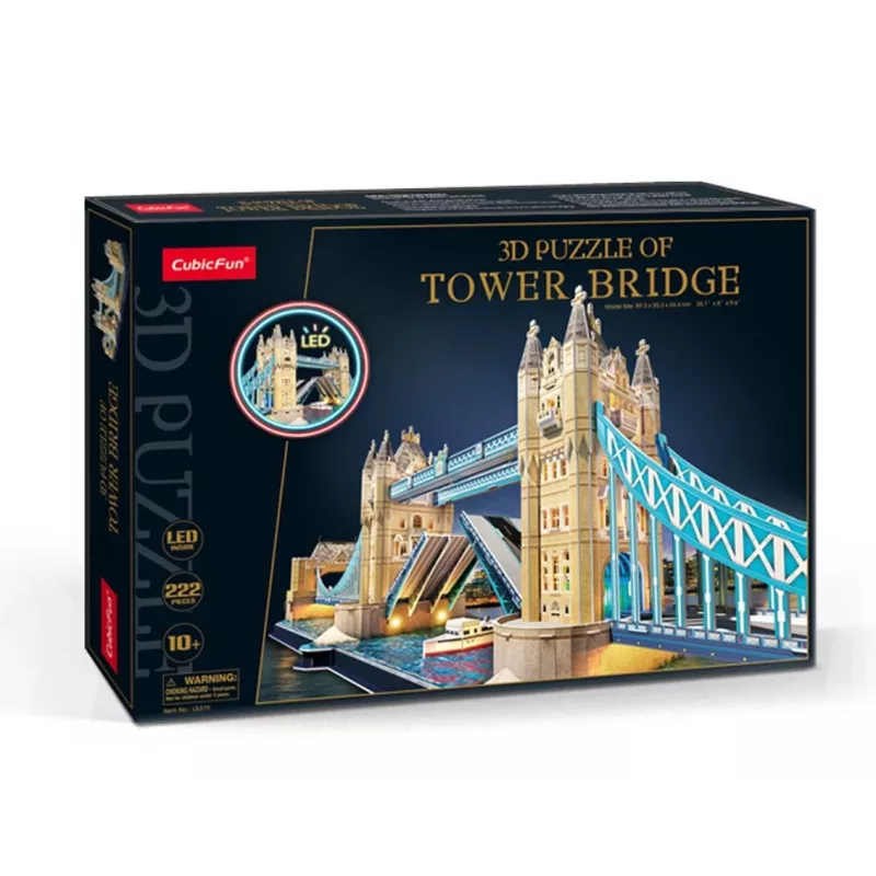 Cubic Fun 3D dėlionė „Tower Bridge“ su LED apšvietimu