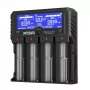 XTAR VP4L Plus 4 lizdų Li-ion/Ni-MH akumuliatorių įkroviklis su LCD ekranu, 2A greitas įkrovimas, Power Bank funkcija