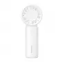 USAMS Hand Fan BC Series White 500mAh nešiojamasis rankinis ventiliatorius su 3 greičiais ir Micro USB įkrovimu