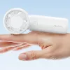 USAMS Hand Fan BC Series White 500mAh nešiojamasis rankinis ventiliatorius su 3 greičiais ir Micro USB įkrovimu