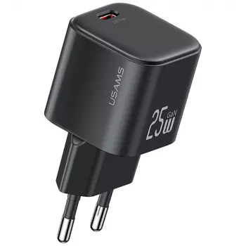 USAMS 25W GaN USB-C spartus įkroviklis - baltas